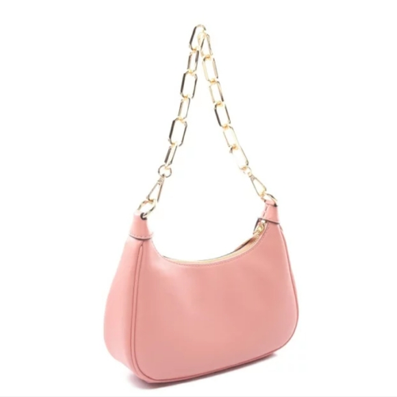 MICHAEL KORS CORA Zip Pochette Medium Handbag Faux Leather Pink 2WAY 35F3G4CU6Y - Picture 3 of 9